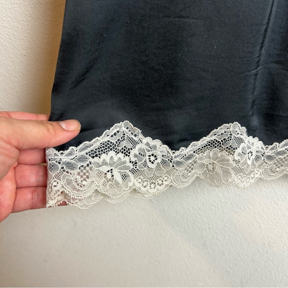 Aerie Off-Duty Satin Nightie slip dress lace size: M - Picture 7 of 13
